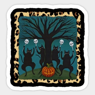 Halloween Haunt Capture the Essence of the Night with this Mysterious Hallow Tee Sticker